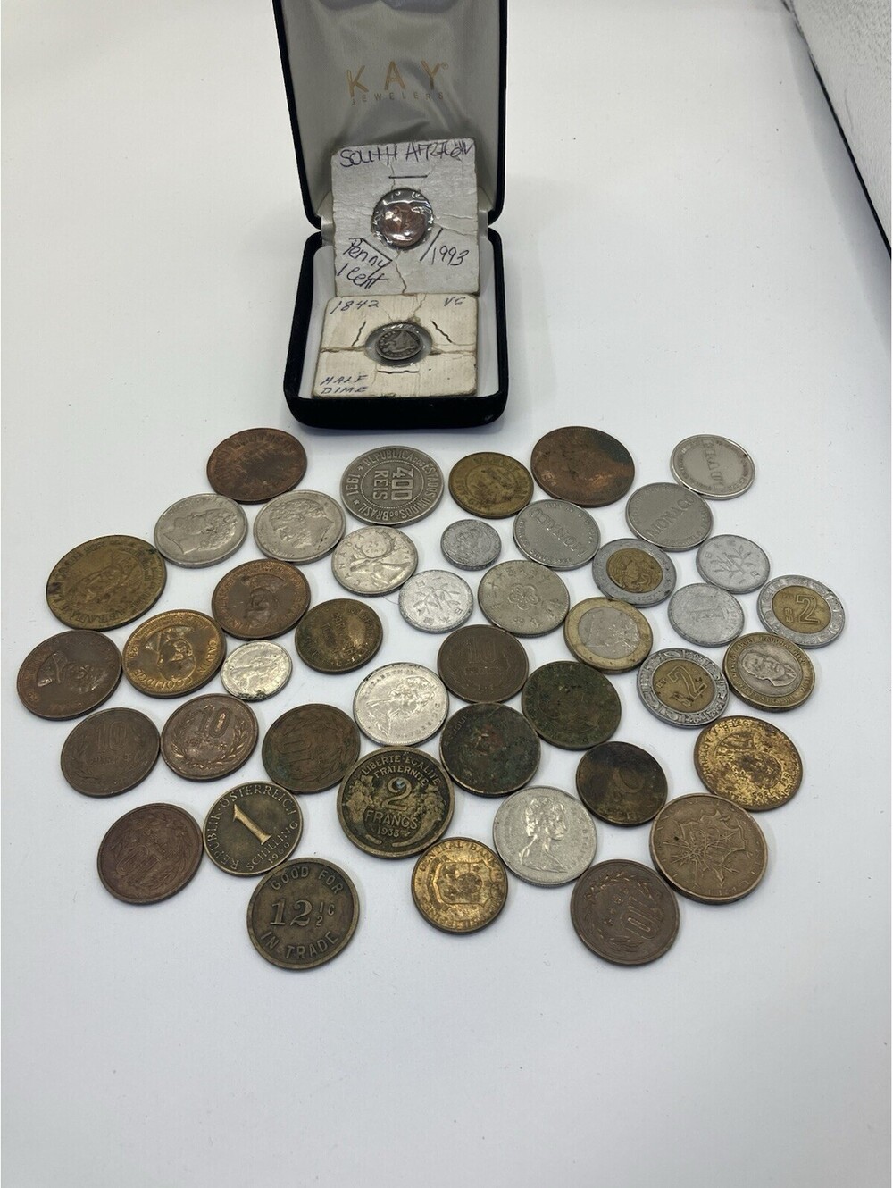 Lot Of Foreign Coins South Africa, England, France Plus More
